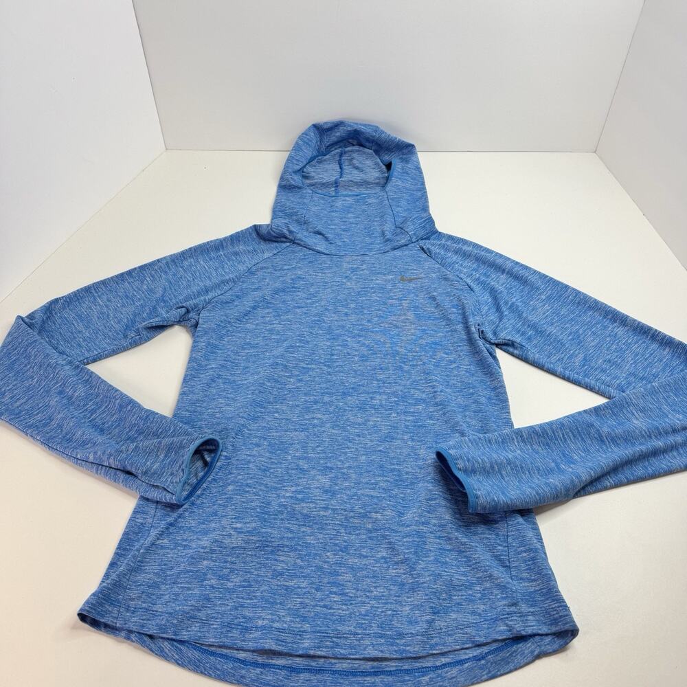 Nike Dri Fit Women’s Small Element Running Hoodie Blue Long Sleeve Lightweight